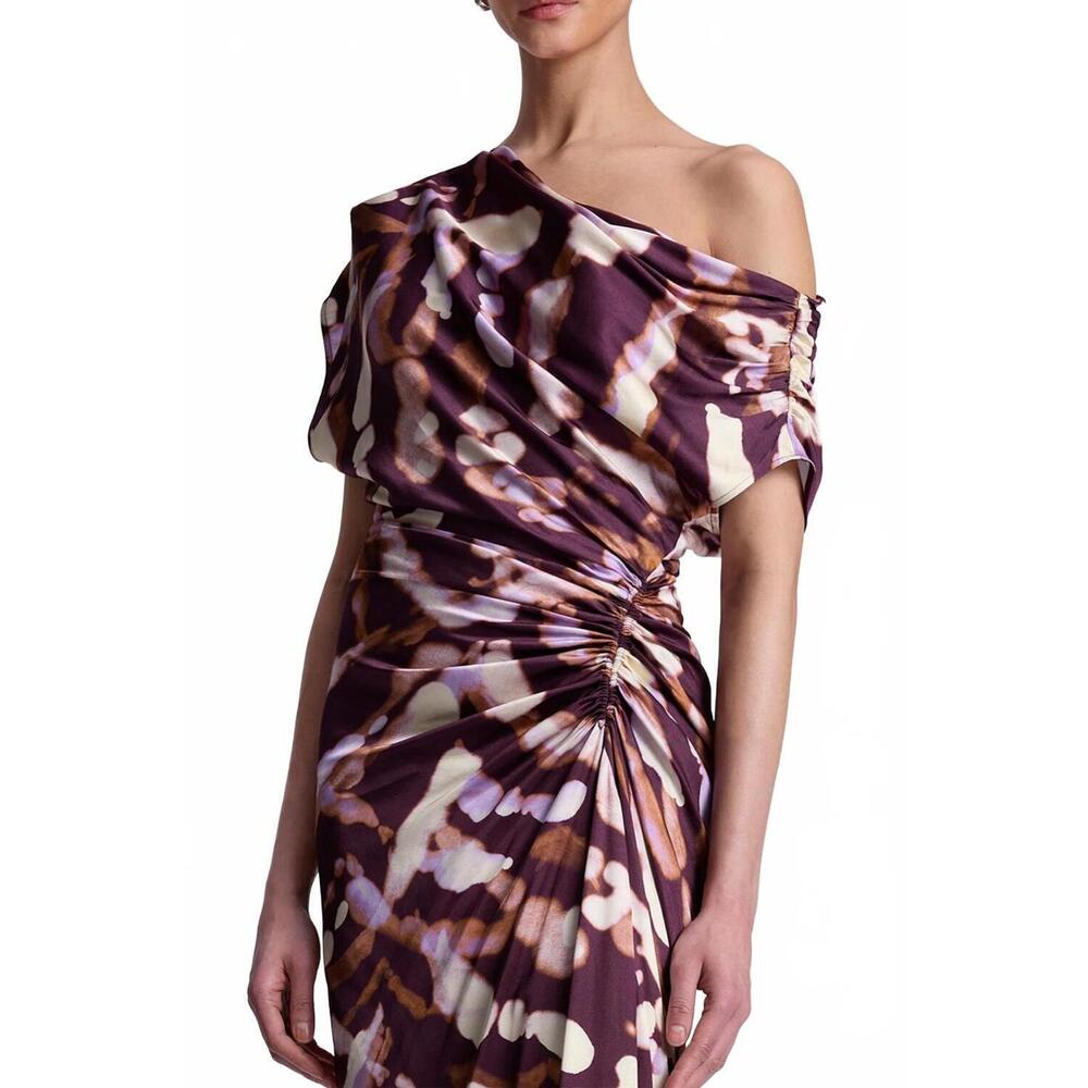 NEW A.L.C. poppy satin gown in plum violet - Picture 5 of 6